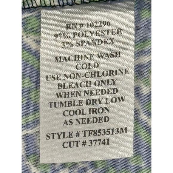 Connected Apparel Blue Peacock Paisley Print Sleeveless Women Dress Size 8 - Picture 4 of 4